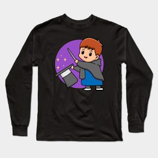 cute magician Long Sleeve T-Shirt